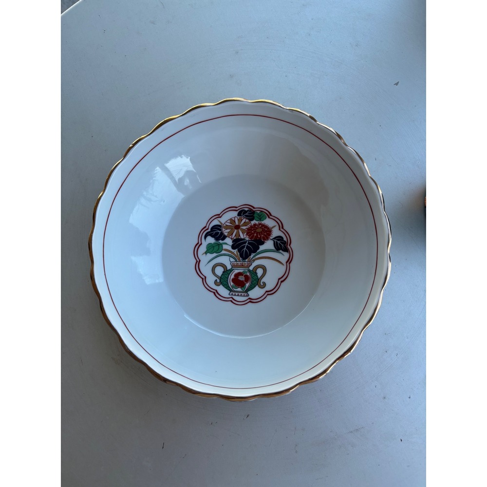 Arita Fine China Imari Reproduction Hand Decorated Scalloped Bowl Made‎ in Japan